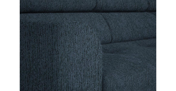 ECKSOFA in Webstoff Blau 280/205 cm - Blau/Schwarz, Design, Textil/Metall (280/205cm) - Xora