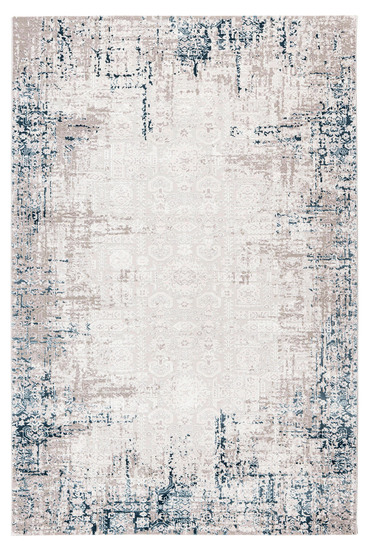 VINTAGE-TEPPICH 200/290 cm  - Blau/Beige, Lifestyle, Textil (200/290cm)