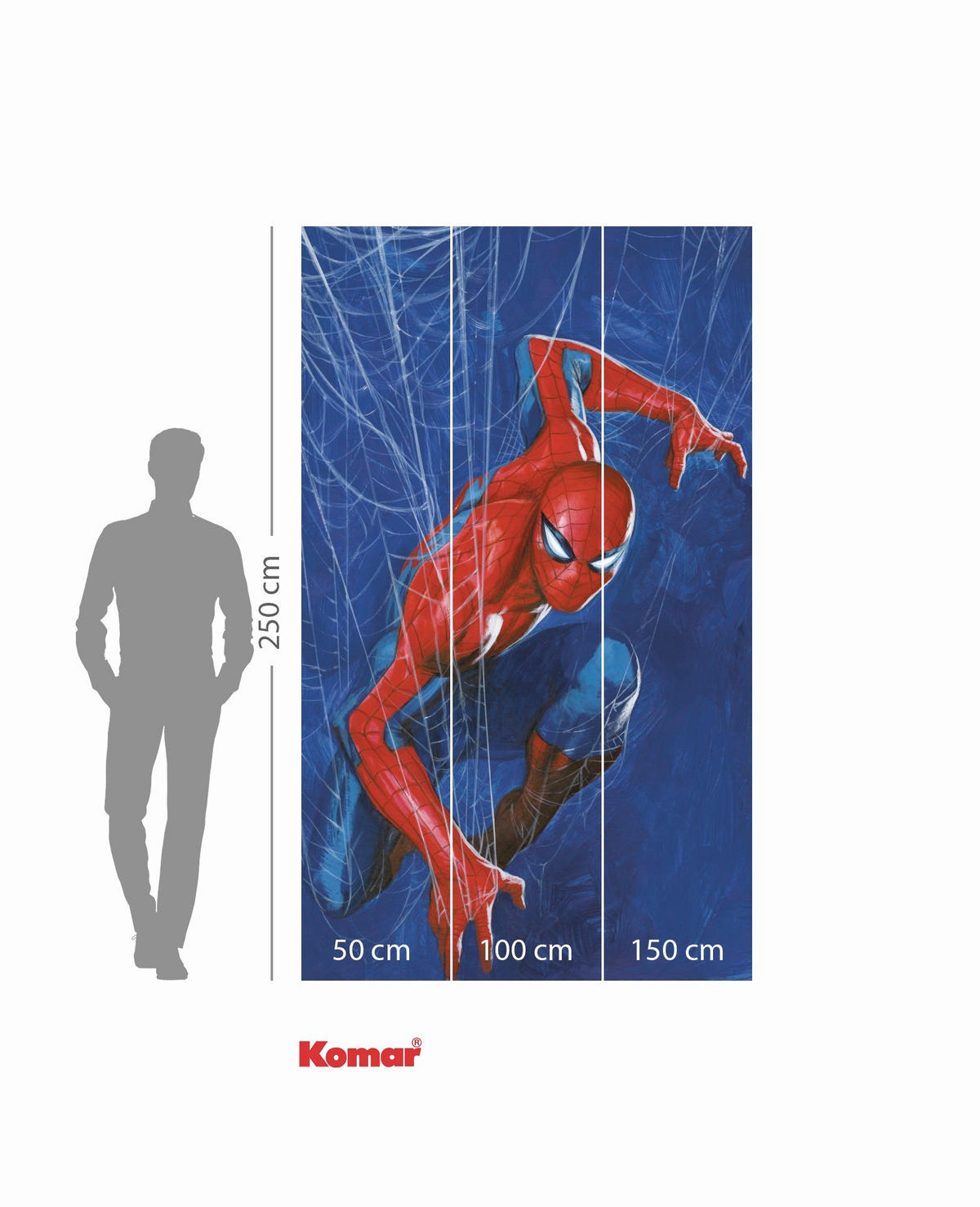 FOTOTAPETE - Blau, Design, Textil (150/250cm) - Marvel