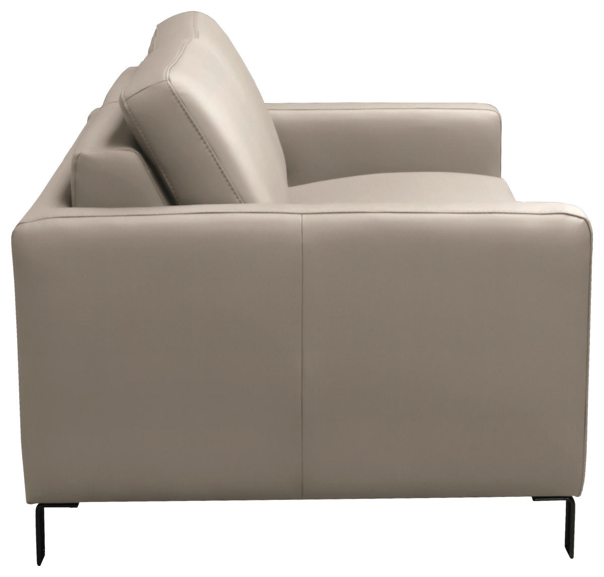 SCHLAFSOFA in Textil, Leder Greige  - Greige/Schwarz, Konventionell, Leder/Textil (190/87/100cm) - Celina Home