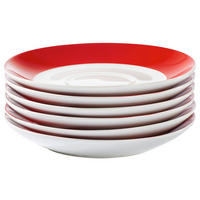 UNTERTASSENSET VARIO 14,5 cm  - Rot/Weiß, Basics, Keramik (14,5cm) - Van Well