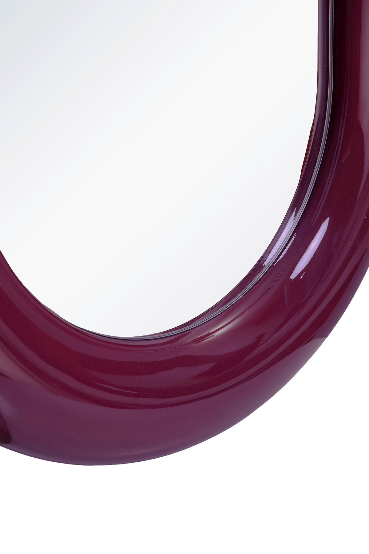 WANDSPIEGEL 40/70/4,2 cm    in oval  - Bordeaux, Basics, Glas/Holzwerkstoff (40/70/4,2cm) - MID.YOU