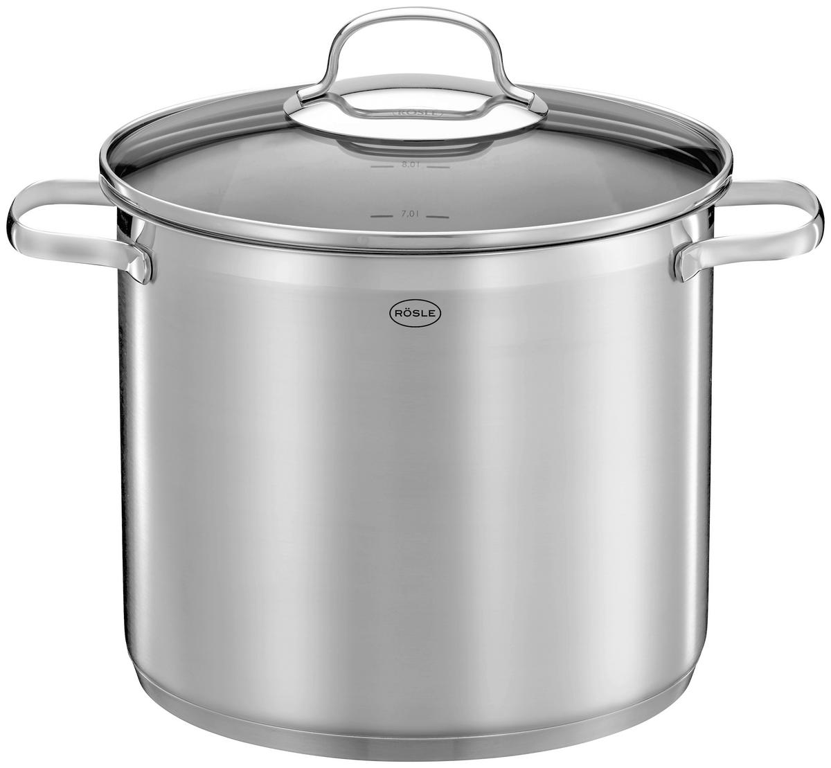 KOCHTOPF ELEGANCE 13 L  - Edelstahlfarben, Basics, Metall (13cm) - Rösle