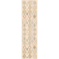 LÄUFER Ondea Parviza 80/300 cm  in Sandfarben, Hellrosa, Blaugrau  - Sandfarben/Hellrosa, LIFESTYLE, Kunststoff/Textil (80/300cm) - Lindorug