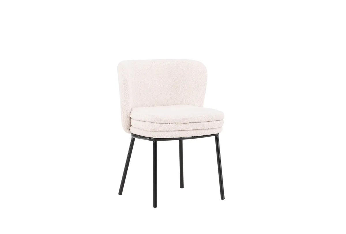 STOLSET 2 styck kan torkas av   svart, vit  - vit/svart, Modern, metall/textil (47/77/57cm) - Livetastic
