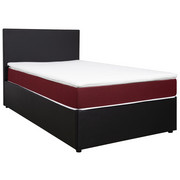 BOXBETT 120/200 cm in Rot, Schwarz - Rot/Schwarz, KONVENTIONELL, Holz/Holzwerkstoff (120/200cm) - Carryhome