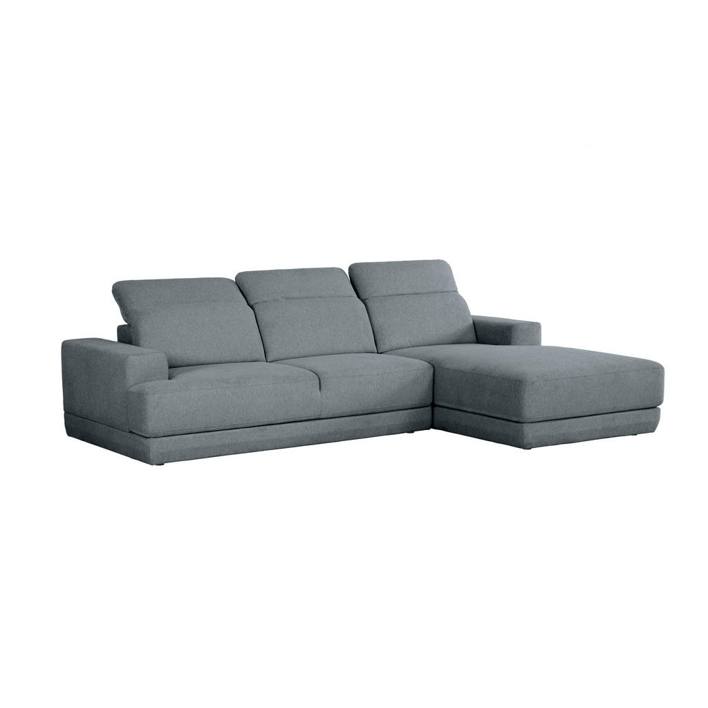 Thumbnail - Mid.you Ecksofa, Grau, Textil, 3-Sitzer, Ottomane rechts, Eckteil, L-Form, 293x204 cm, Made in EU, Wohnzimmer, Sofas & C...