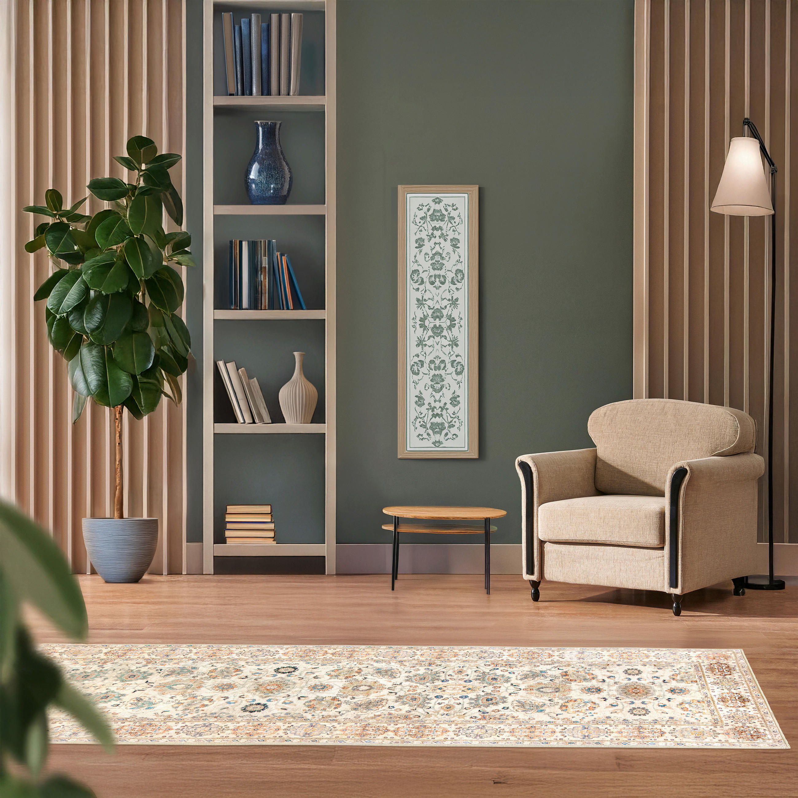 LÄUFER 80/250 cm LIVING JANE  - Pastellblau/Hellrosa, Design, Kunststoff/Textil (80/250cm) - Lindorug