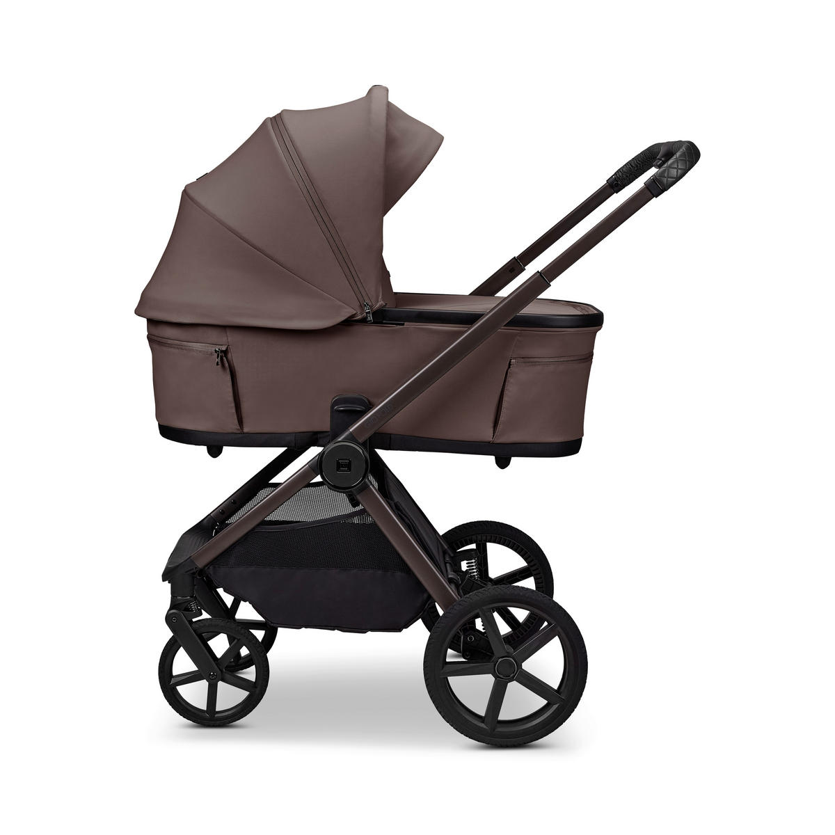 KINDERWAGENSET  GIO FOLD ETPU SET  greige  - Greige/Braun, Basics, Textil/Metall (120/58/92cm) - Moon Edition