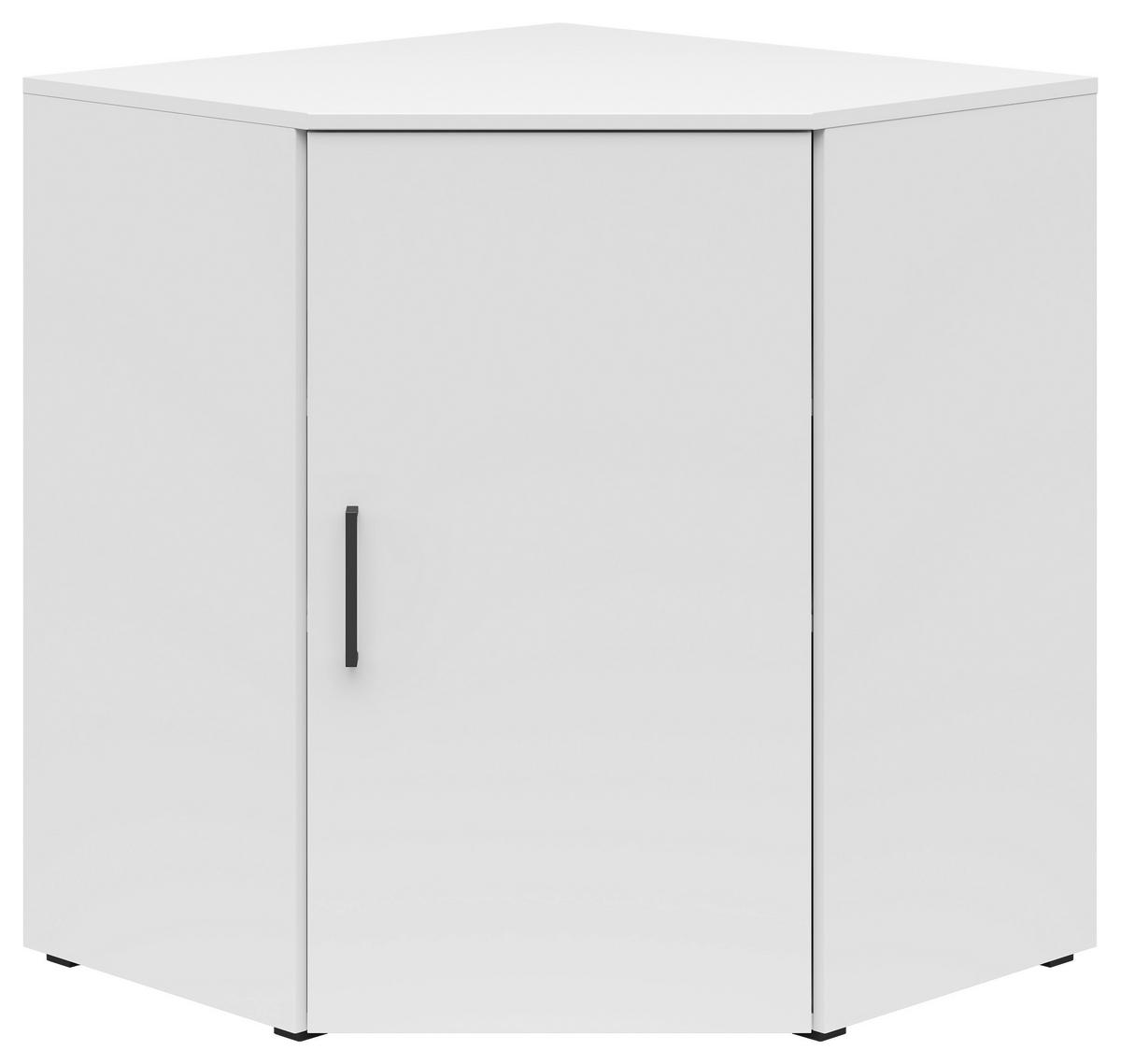 ECKKOMMODE 71,5/83/71,5 cm  in Weiss  - Weiss/Anthrazit, Modern, Holzwerkstoff/Kunststoff (71,5/83/71,5cm) - Carryhome