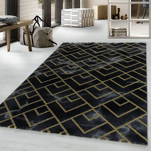LÖPARE 80/250 cm Naxos 3814 gold - guldfärgad, Design, textil (80/250cm)