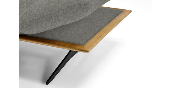 ECKSOFA in Flachgewebe Grau 159/314 cm - Schwarz/Grau, Design, Holz/Textil (159/314cm) - Dieter Knoll