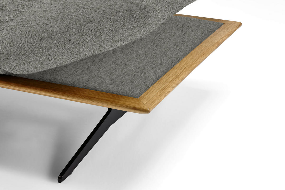 ECKSOFA in Flachgewebe Grau  159/314 cm  - Schwarz/Grau, Design, Holz/Textil (159/314cm) - Dieter Knoll