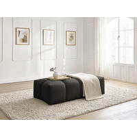 HOCKER EVEREST Struktur Schwarz  - Schwarz, MODERN, Kunststoff/Textil (140/70/40cm)