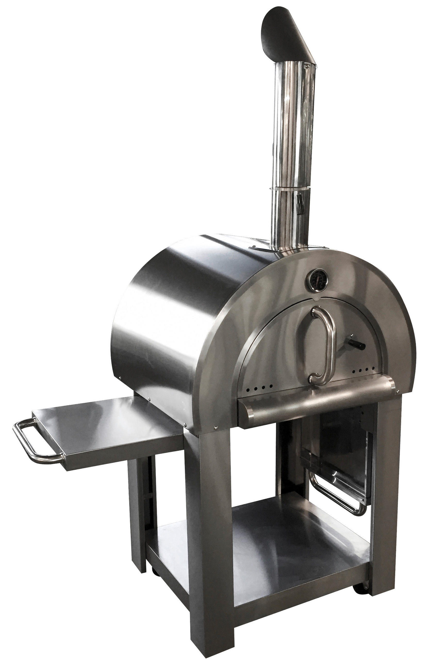 PIZZAOFEN - Chromfarben, Design, Metall (79/181/79cm) - Nouvel