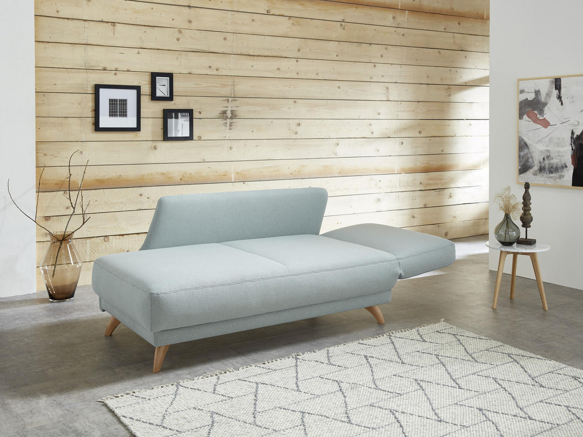RÉCAMIERE Mintgrün Flachgewebe  - Mintgrün, Design, Holz/Textil (205/87/94cm) - Bali