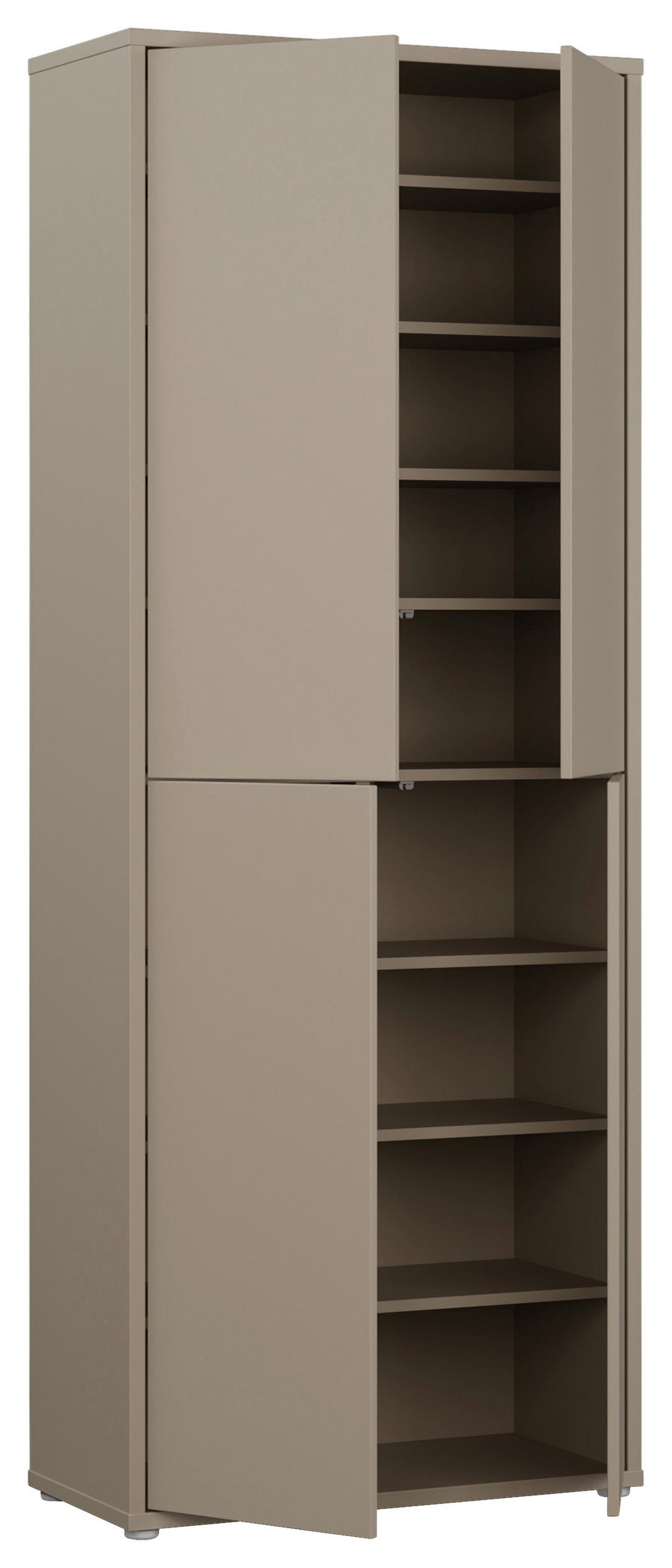 SCHUHSCHRANK Taupe  - Taupe/Grau, MODERN, Holzwerkstoff/Kunststoff (74,5/191,9/34,9cm) - Carryhome