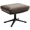 HOCKER in Textil Taupe  - Taupe/Schwarz, Design, Textil/Metall (51/37/41cm) - home24