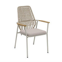 GARTENSESSEL Holz, Metall Creme  - Beige/Creme, Modern, Holz/Textil - Zebra 