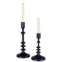 LJUSSTAKE  - svart, Trend, metall (11Ø/20cm)