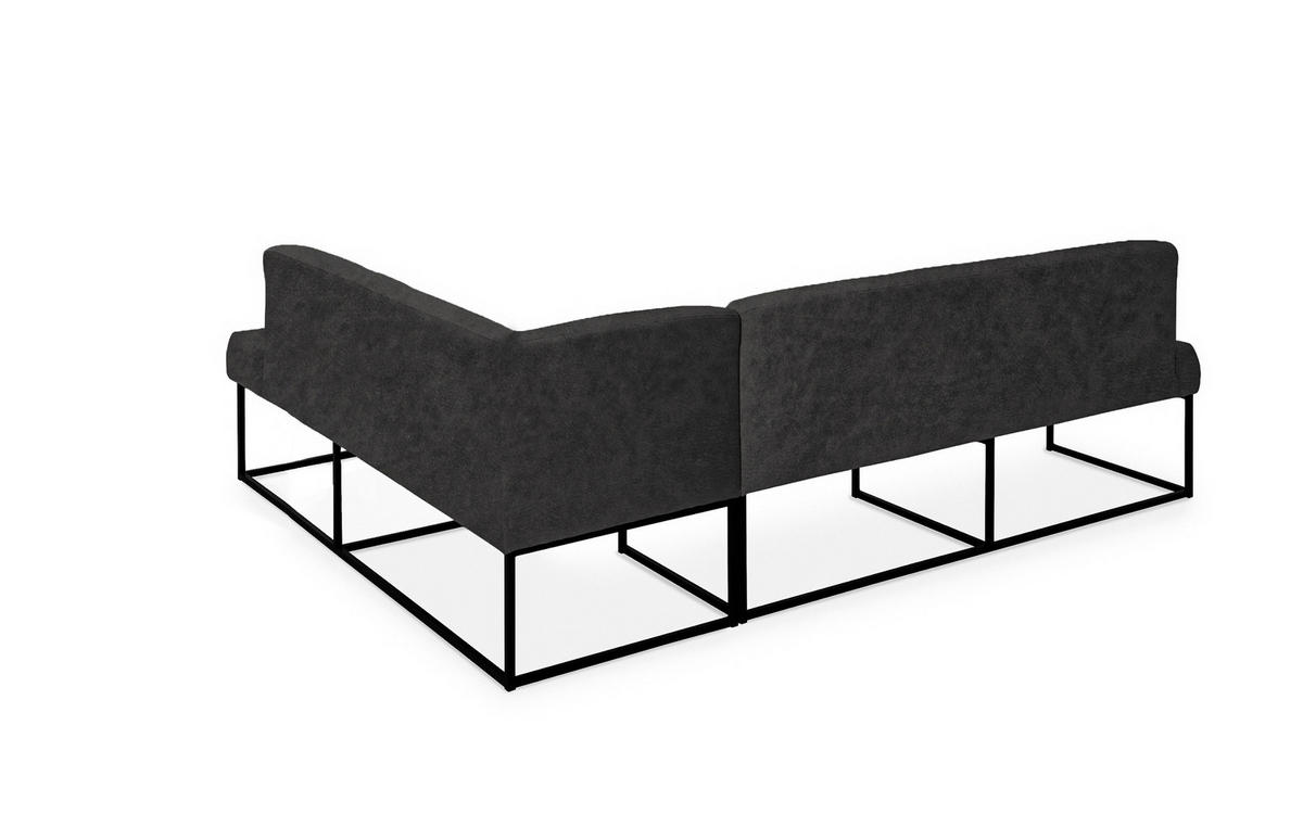 UGAONA KLUPA  crna   - crna, Moderno, drvo/metal (265/199cm) - Livetastic