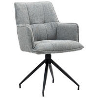 ARMLEHNSTUHL  in Eisen  - Schwarz/Grau, KONVENTIONELL, Textil/Metall (59/89,5/63cm) - MID.YOU