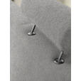 3-SITZER-SOFA in Flachgewebe Hellgrau  - Chromfarben/Hellgrau, Design, Textil/Metall (195/83/85cm) - Xora