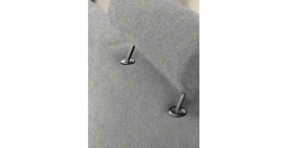 3-SITZER-SOFA in Flachgewebe Hellgrau  - Chromfarben/Hellgrau, Design, Textil/Metall (195/83/85cm) - Xora