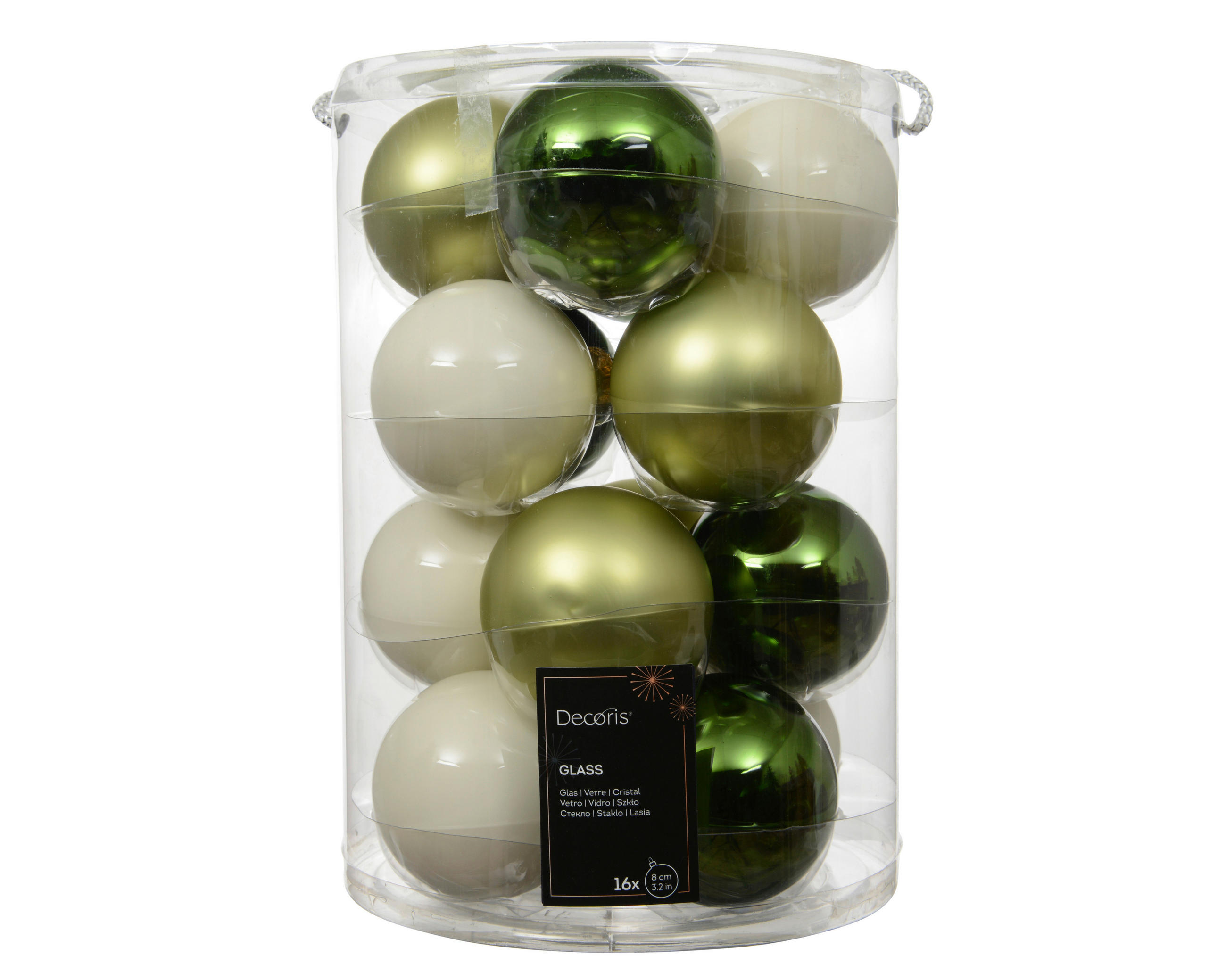 CHRISTBAUMKUGEL-SET 8/8/8 cm  - Grün, LIFESTYLE, Glas (8/8/8cm)