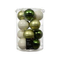 CHRISTBAUMKUGEL-SET 8/8/8 cm  - Grün, LIFESTYLE, Glas (8/8/8cm)