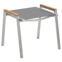 GARTENHOCKER  - Dunkelgrau/Teakfarben, Design, Holz/Textil (49/47/54cm) - Zebra 