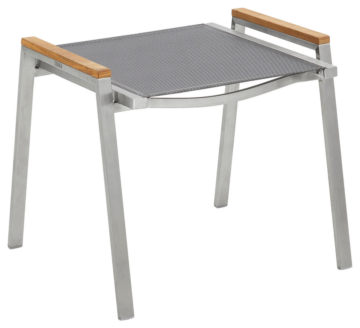 GARTENHOCKER  - Dunkelgrau/Teakfarben, Design, Holz/Textil (49/47/54cm) - Zebra 