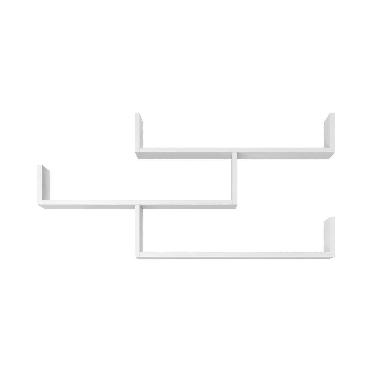 FALIPOLC 119,1/55/18 cm  - fehér, Basics, faalapú anyag (119,1/55/18cm) - MID.YOU