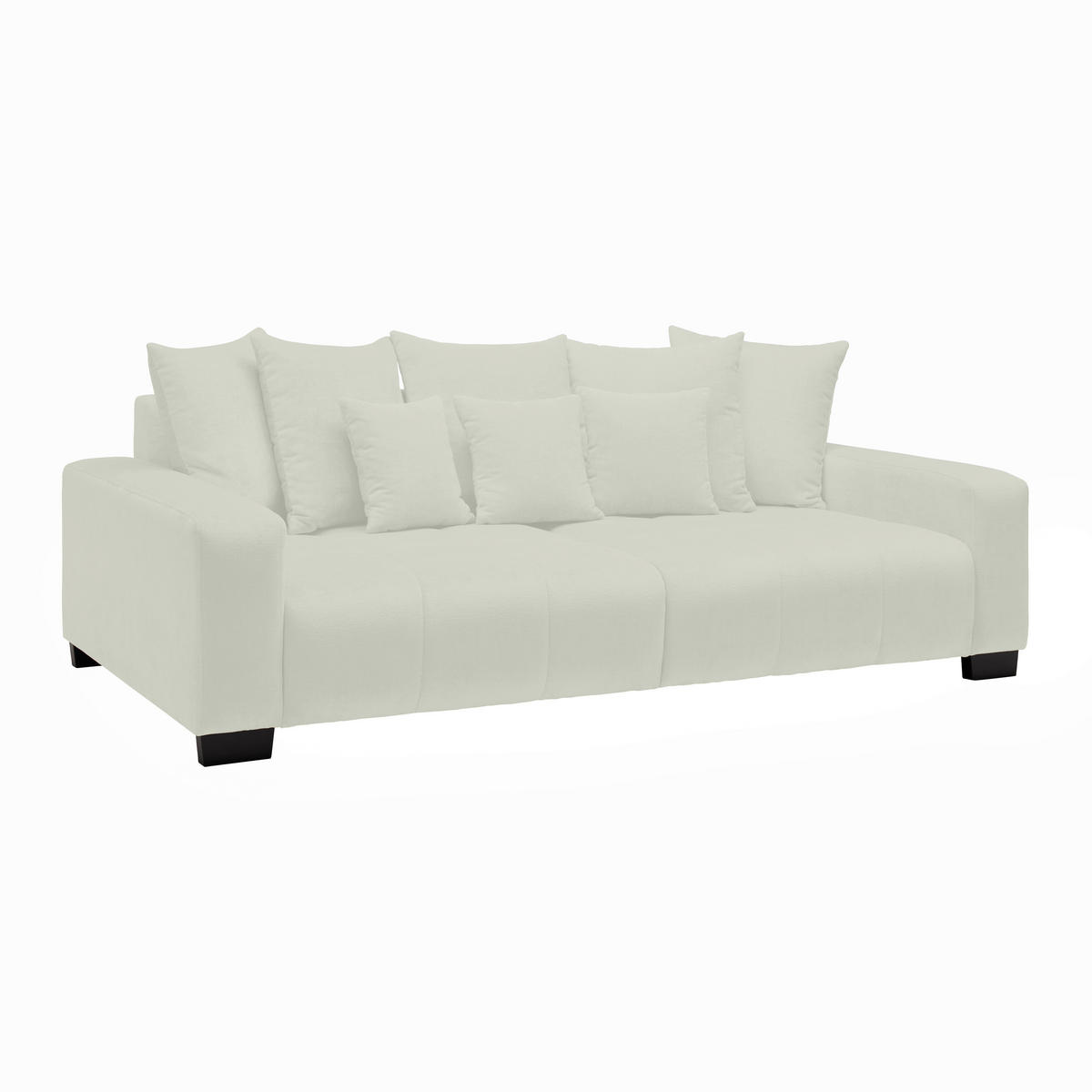 BIG SOFFA i vit  - vit/svart, Modern, trä (246/93/124cm) - MID.YOU