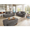 HOCKER in Textil Grau  - Naturfarben/Grau, Konventionell, Holz/Textil (101/45/66cm) - Sit & More