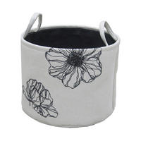 KOŠARICA ZA SHRANJEVANJE - črna/bela, Basics, kovina/umetna masa (34/25cm) - Ambia Home