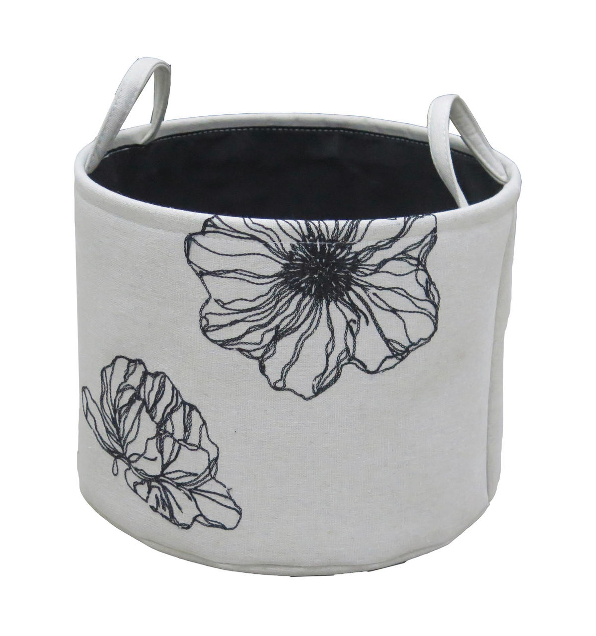 KOŠARICA ZA SHRANJEVANJE - črna/bela, Basics, kovina/umetna masa (34/25cm) - Ambia Home