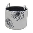AUFBEWAHRUNGSKÖRBCHEN  34/25 cm    - Schwarz/Weiß, Basics, Kunststoff/Textil (34/25cm) - Ambia Home