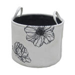 AUFBEWAHRUNGSKÖRBCHEN  34/25 cm    - Schwarz/Weiß, Basics, Kunststoff/Textil (34/25cm) - Ambia Home