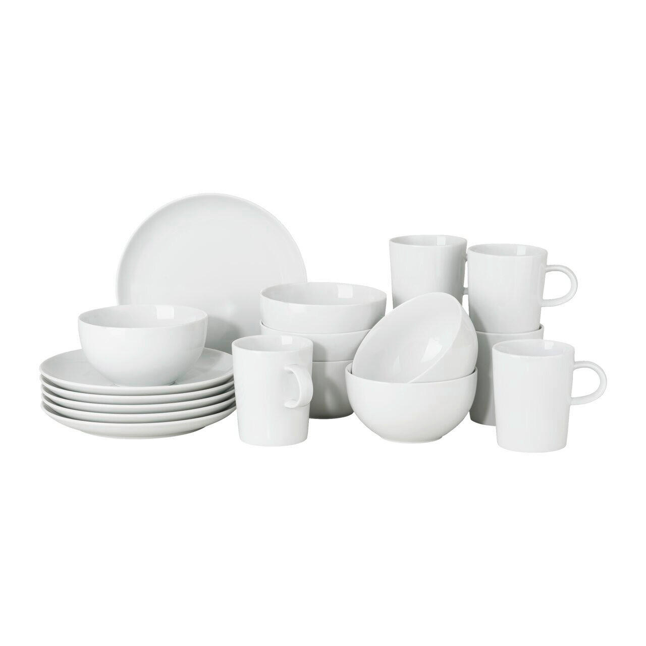 FRÜHSTÜCKSSERVICE Weiß Cucina - Bianca  - Weiß, KONVENTIONELL, Keramik (34,2/34,3/24,7cm) - Thomas