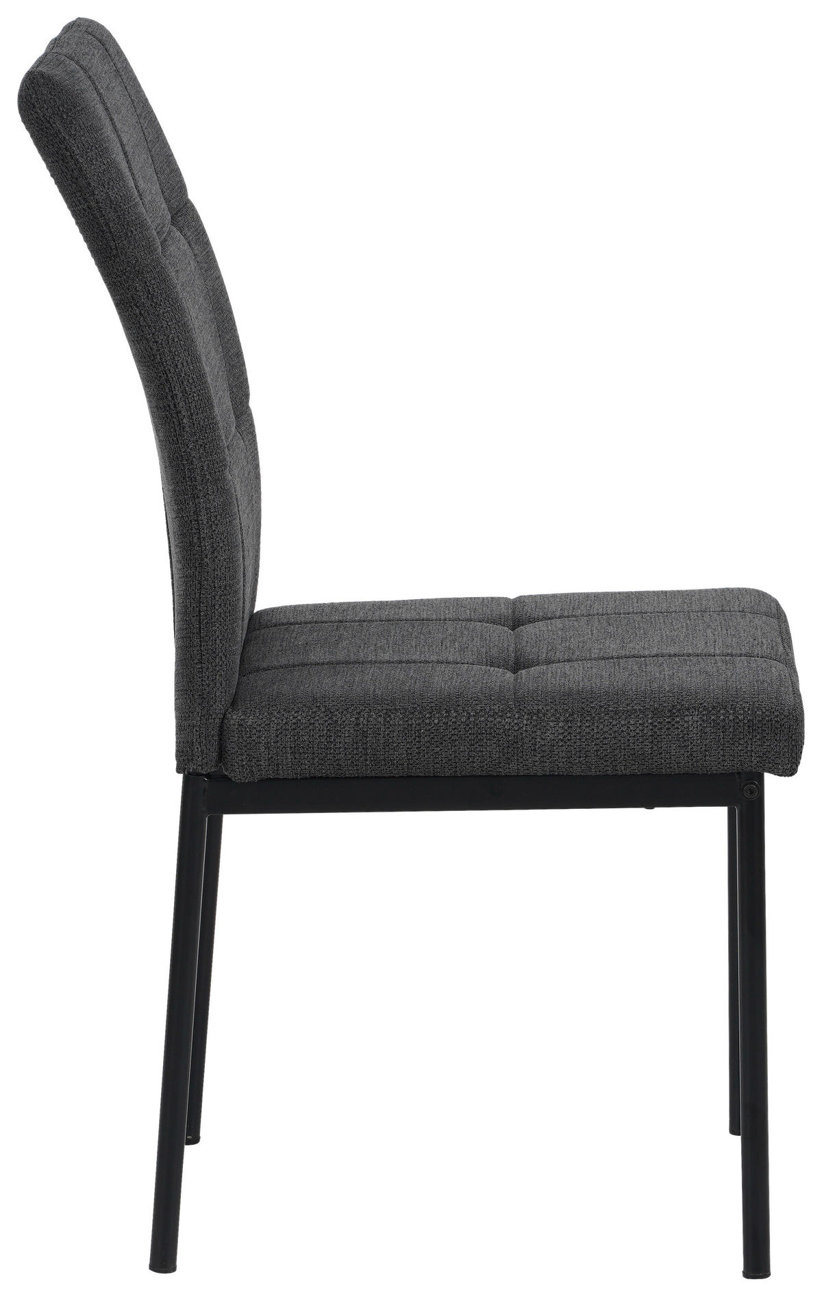 STUHL Mikrofaser Anthrazit, Schwarz  - Anthrazit/Schwarz, KONVENTIONELL, Textil/Metall (44/96/61cm) - MID.YOU