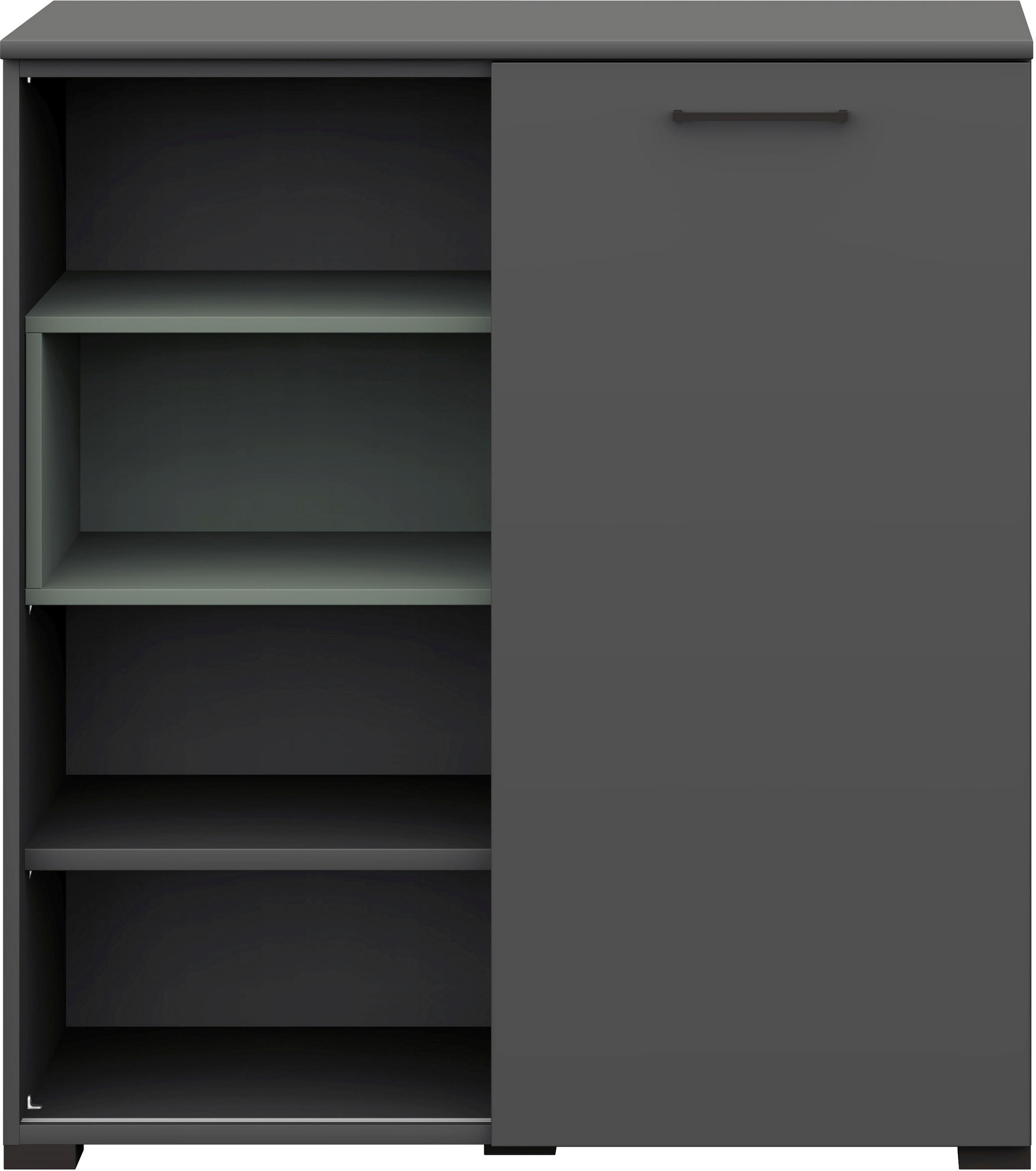 KOMMODE  in 100/108/41,9 cm  - Salbeigrün/Anthrazit, Design, Holzwerkstoff/Metall (100/108/41,9cm) - Cantus