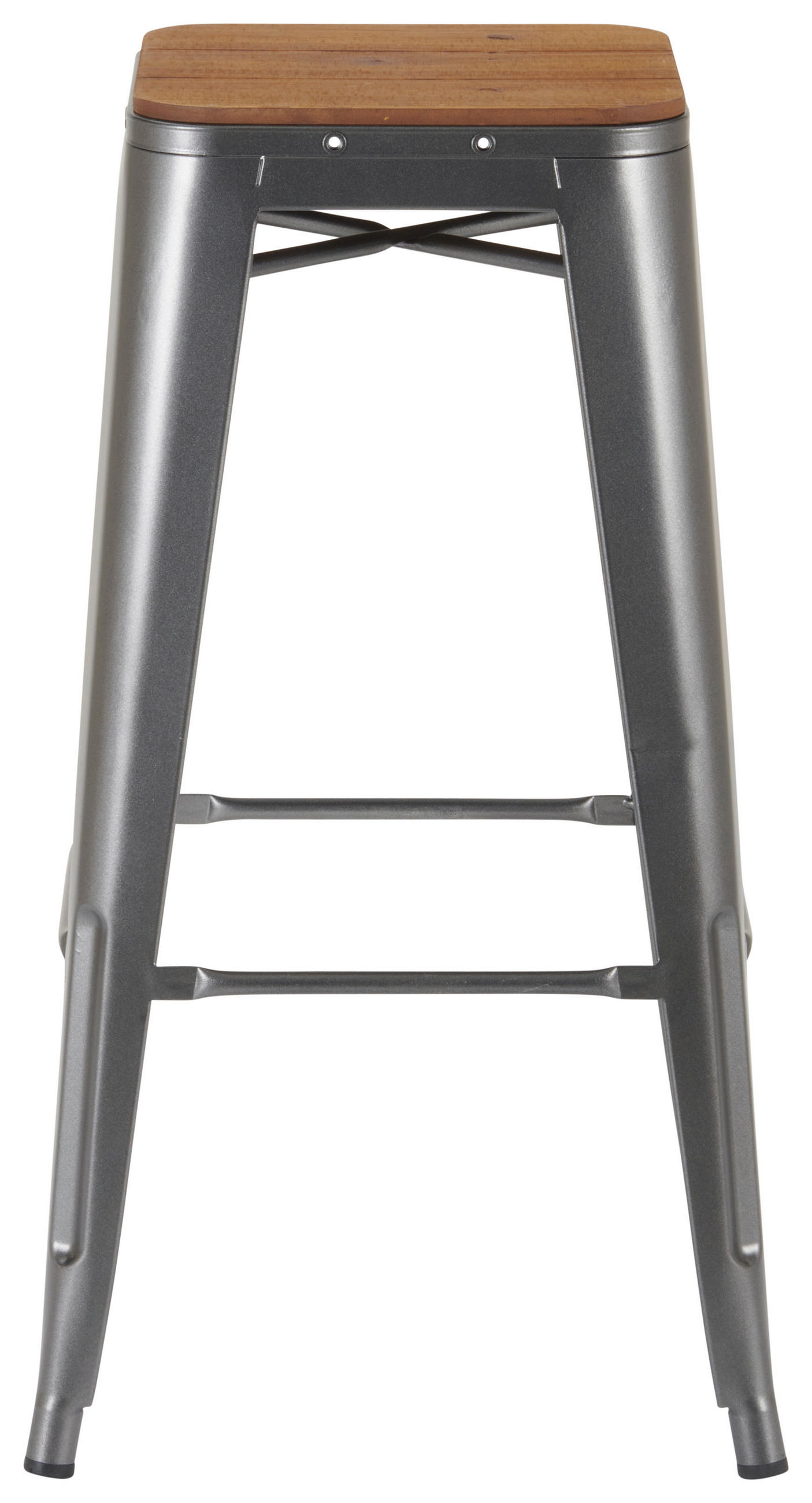 BARSKA STOLICA  prirodna boja, crna, srebrna   - prirodna boja/srebrna, Trendi, metal/pločasti materijal (42/76/42cm) - Xora
