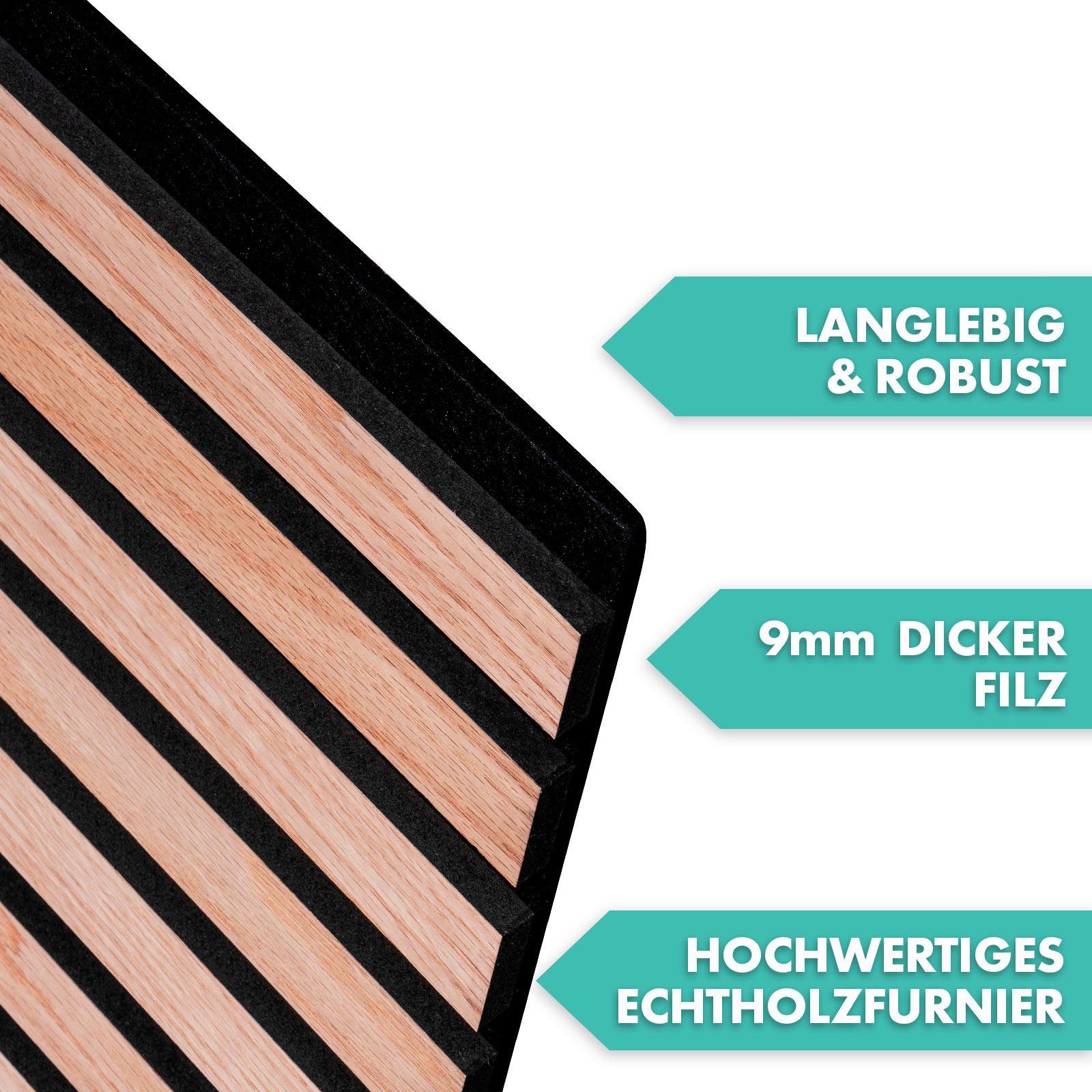 Thumbnail - Xxxl Akustikpaneel, Eiche, Holzwerkstoff, Holz, 60x118 cm, Montage ohne Bohren, Tapeten & Wandverkleidungen, Akustikpane...