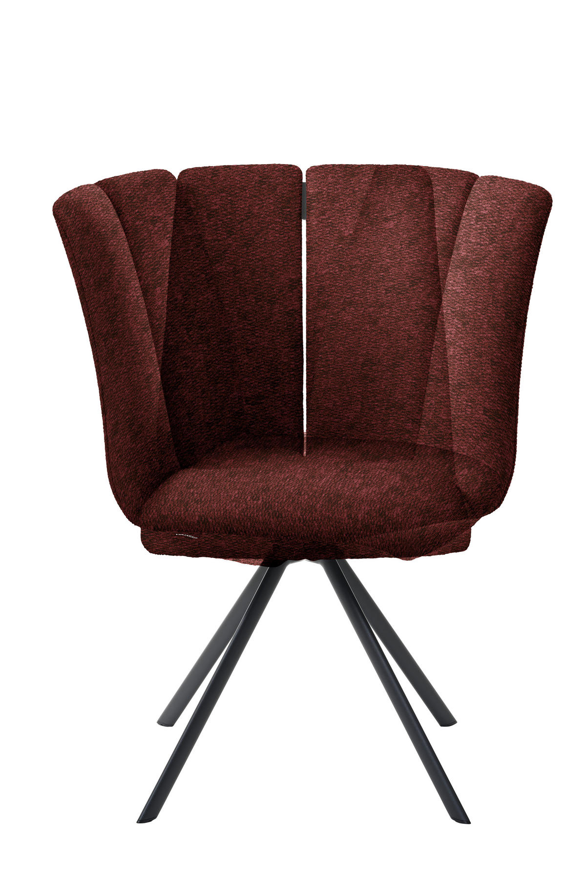 STUHL  Stoffauswahl Webstoff  - Bordeaux/Anthrazit, Design, Textil/Metall (50/92/64cm) - Venjakob