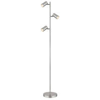 GOLVLAMPA 25/23/154 cm    - nickelfärgad, Design, metall (25/23/154cm) - Globo