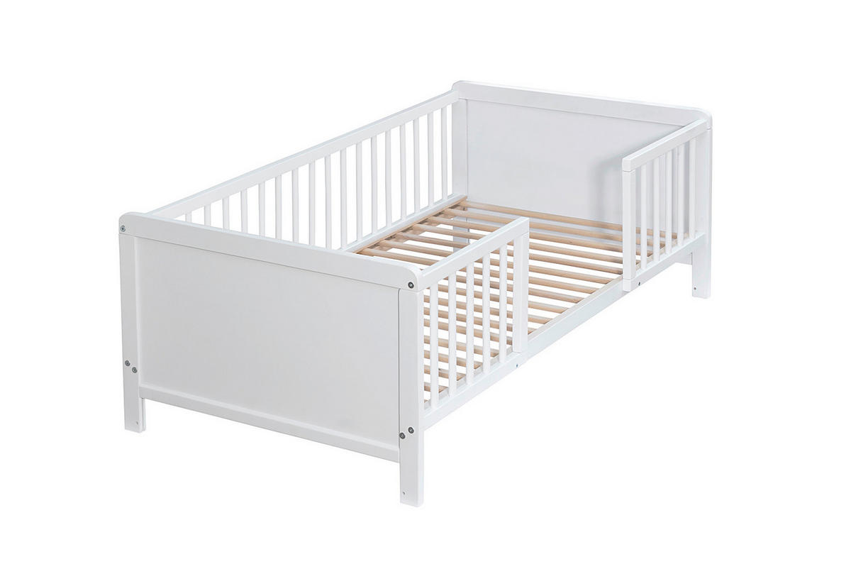 BODENBETT WIKI Weiß  - Weiß, Basics, Holz (145/76/50cm) - My Baby Lou