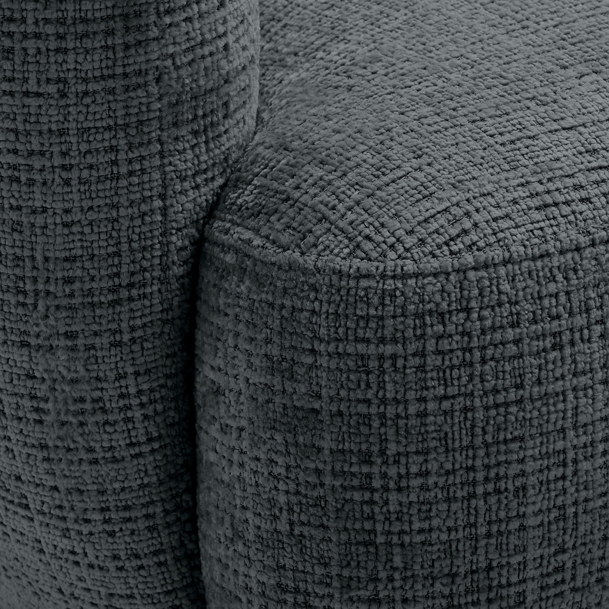 SCHLAFSOFA in Chenille Dunkelgrau  - Dunkelgrau/Schwarz, Konventionell, Textil/Metall (228/75/98cm) - Carryhome