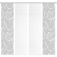 FLÄCHENVORHANG  4 Stück  blickdicht  60/260 cm   - Hellgrau/Weiß, KONVENTIONELL, Textil (60/260cm)