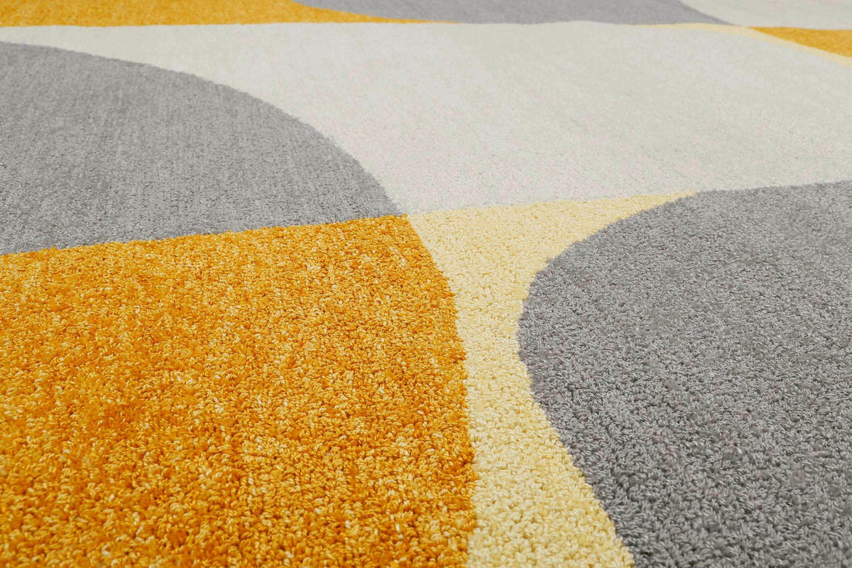 WEBTEPPICH 110/170 cm Backup Grau, Hellgrau, Currygelb  - Currygelb/Hellgrau, KONVENTIONELL, Textil (110/170cm) - Esprit